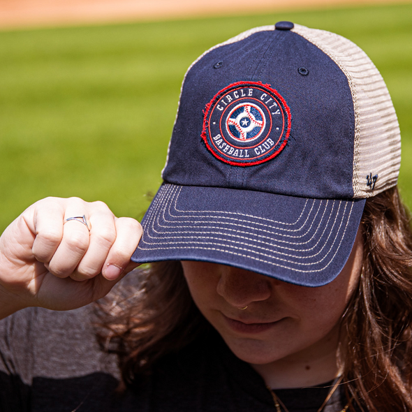 Indianapolis Indians '47 Adult Navy Circle City Primary Garland Adjustable Snapback Clean Up Cap