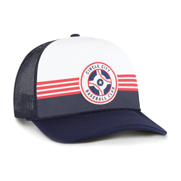 Indianapolis Indians '47 Adult Navy Circle City Liftoff Foam Adjustable Trucker Snapback Cap