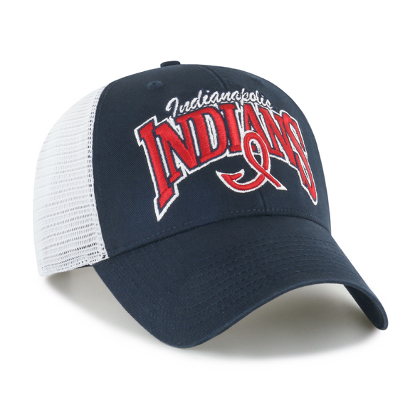 Indianapolis Indians '47 Adult Navy 50's Keystone Mesh MVP Adjustable Snapback Trucker Cap