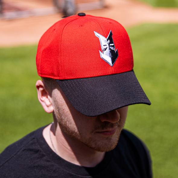 Indianapolis Indians '47 Adult Red/Black Home MVP Adjustable Cap