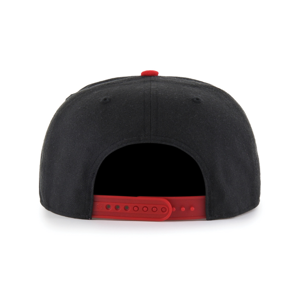 Indianapolis Indians '47 Adult Black/Red Rowdie No Shot Two Tone Adjustable Captain Snapback