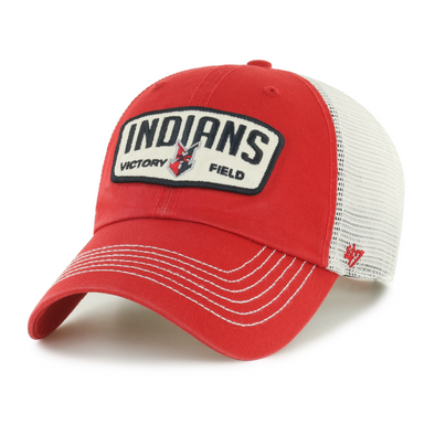 Indianapolis Indians '47 Adult Red Carver Clean Up Adjustable Trucker Snapback Cap