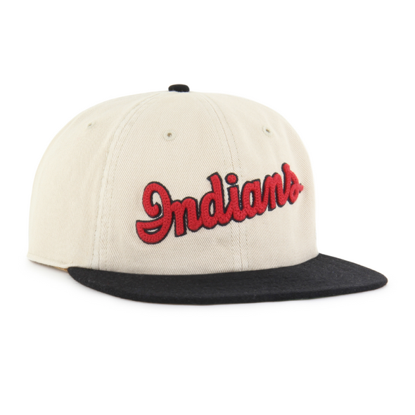 Indianapolis Indians '47 Adult Sand/Navy 50's Fieldstone Adjustable Captain Snapback Cap