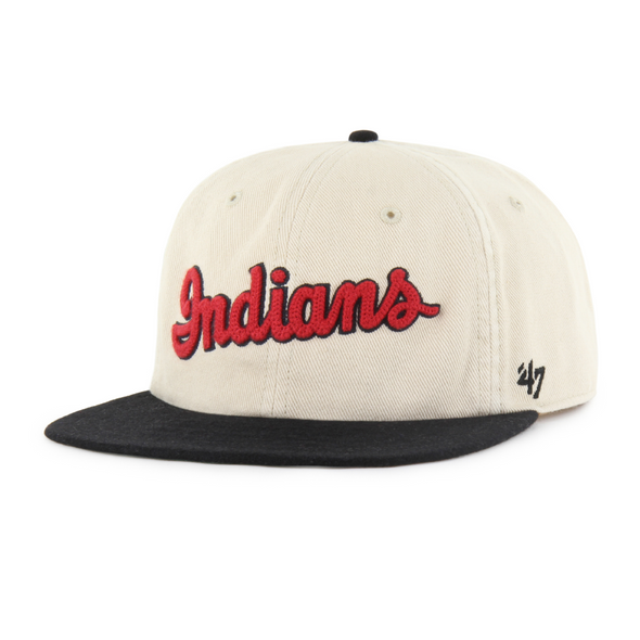 Indianapolis Indians '47 Adult Sand/Navy 50's Fieldstone Adjustable Captain Snapback Cap