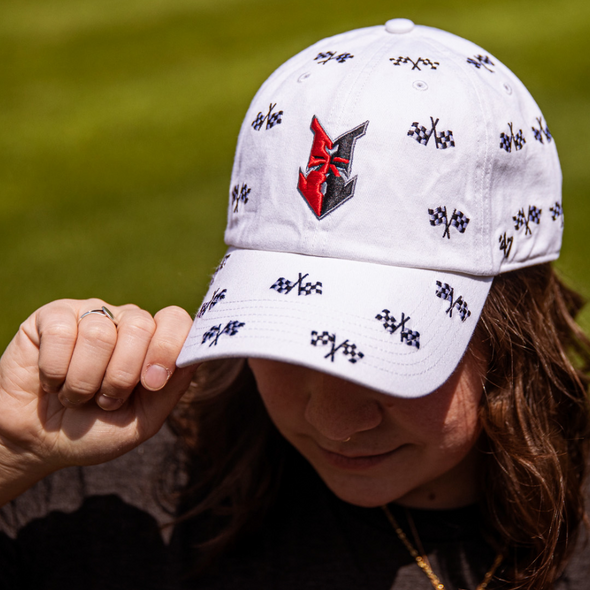 Indianapolis Indians '47 Adult White Indy 500 Confetti Clean Up Adjustable Cap