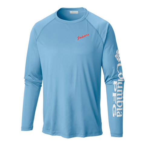 Indianapolis Indians Adult Columbia PFG 1970's Terminal Tackle Longsleeve Tee