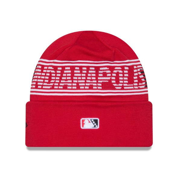 Indianapolis Indians Red Performance On-Field Knit Beanie Cap