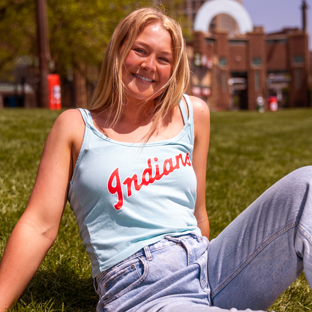 Indianapolis Indians Womens Retro 1970s/80s Cropped Double