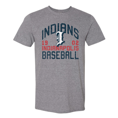 Indianapolis Indians Adult Grey Champ Banner Economy Tee