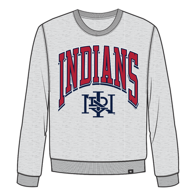 Indianapolis Indians '47 Adult Grey Home Cap Headline Crewneck Sweatshirt