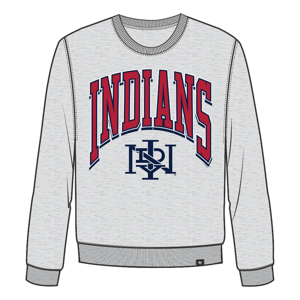 Indianapolis Indians '47 Adult Grey Home Cap Headline Crewneck Sweatshirt
