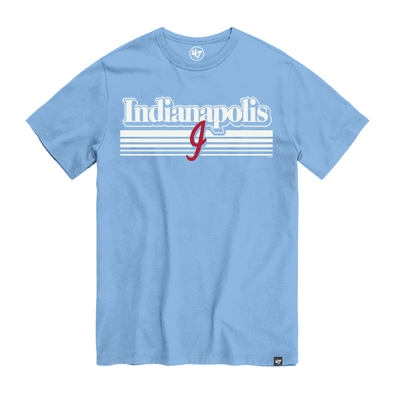 Indianapolis Indians '47 Adult Gulf 1980's Script Fade Franklin Tee