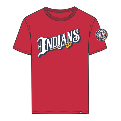Indianapolis Indians '47 Adult Red Alternate Wordmark Fieldhouse Tee
