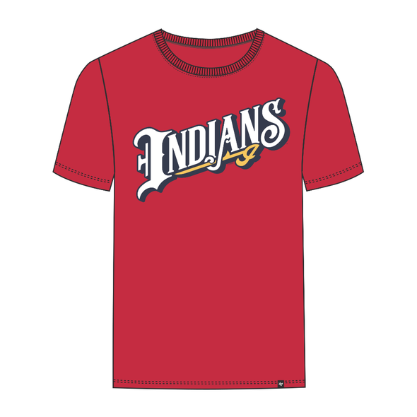 Indianapolis Indians '47 Adult Red Wordmark Franklin Tee