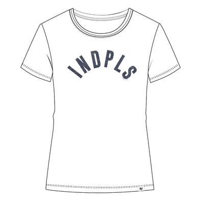 Indianapolis Indians '47 Women's White Road INDPLS Premier Frankie Scoop Tee