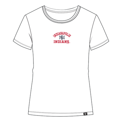 Indianapolis Indians '47 Women's White Spirited Arch Frankie Scoop Tee