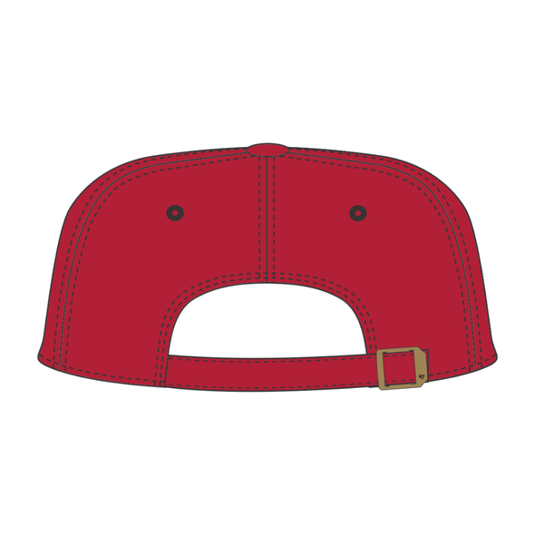Indianapolis Indians '47 Adult All Red Batting Practice Adjustable Clean Up Cap