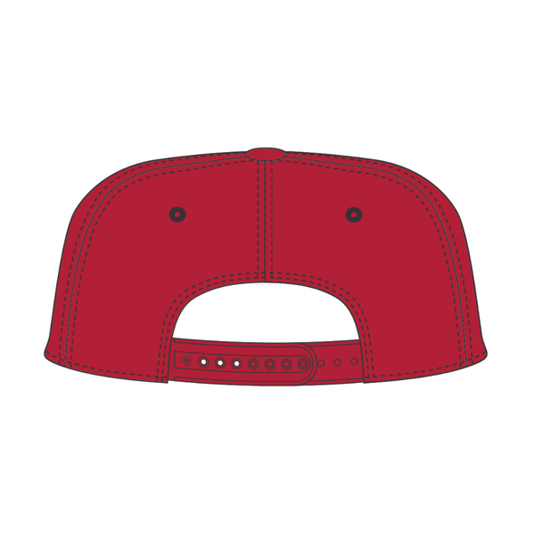Indianapolis Indians '47 Adult Red Batting Practice Ballpark Offside Snapback Adjustable Cap