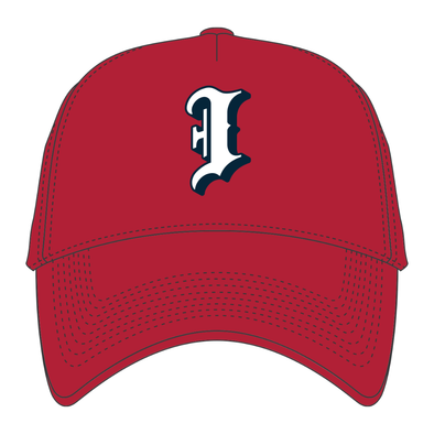 Indianapolis Indians '47 Adult Red Batting Practice Ballpark Offside Snapback Adjustable Cap