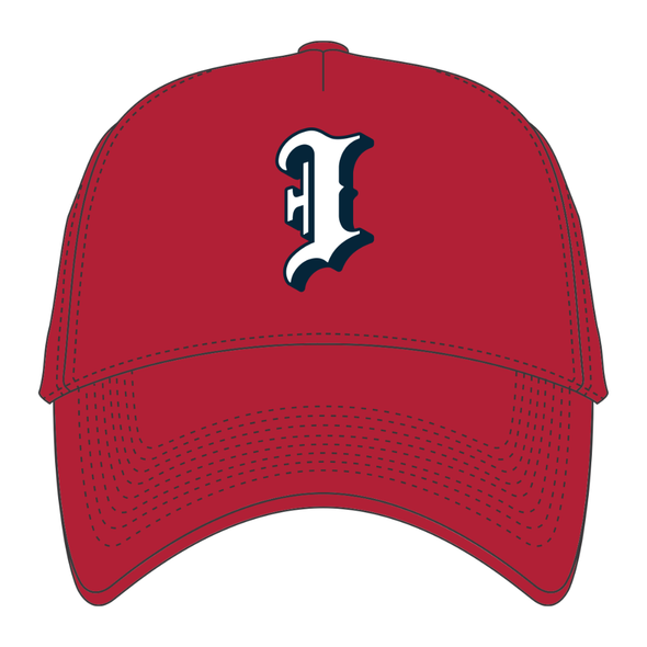 Indianapolis Indians '47 Adult Red Batting Practice Ballpark Offside Snapback Adjustable Cap