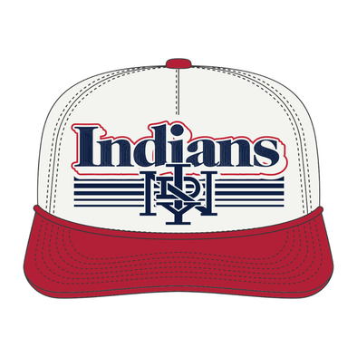 Indianapolis Indians '47 Adult Red Batting Practice Script Fade Rope Hitch Adjustable Snapback Cap
