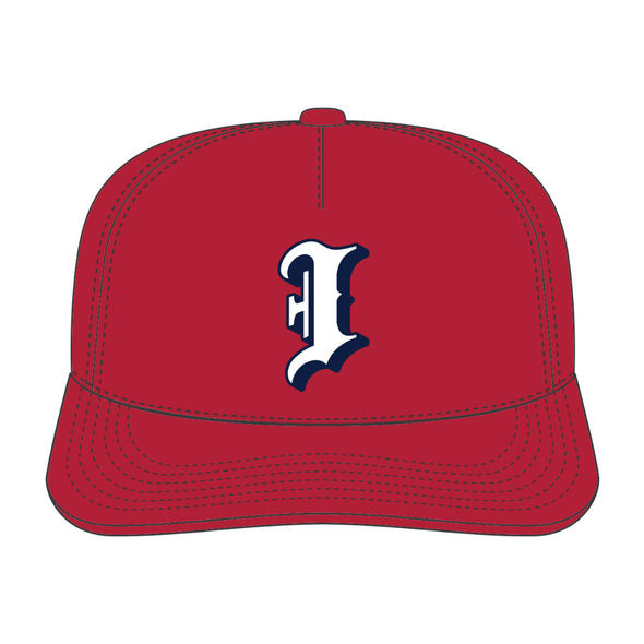 Indianapolis Indians '47 Adult Red Batting Practice Hitch Adjustable Snapback Cap