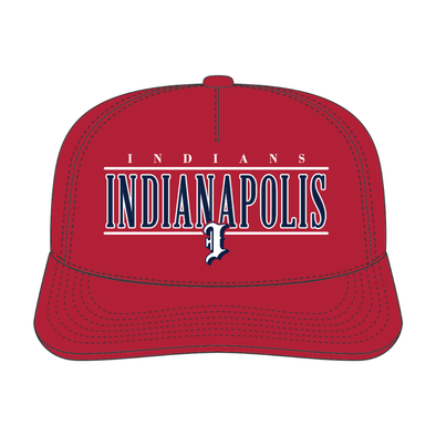 Indianapolis Indians '47 Adult Red Cityline Hitch Adjustable Snapback Cap
