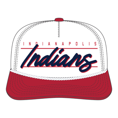 Indianapolis Indians '47 Adult White/Red Condor Hitch Adjustable Snapback Cap