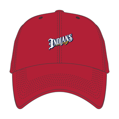 Indianapolis Indians '47 Womans Red Mini Script Clean Up Adjustable Cap