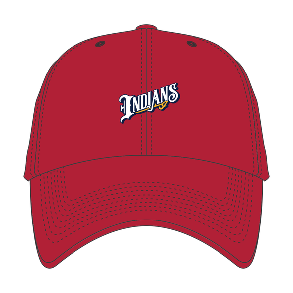 Indianapolis Indians '47 Womans Red Mini Script Clean Up Adjustable Cap