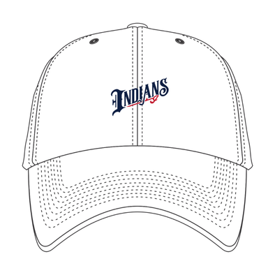 Indianapolis Indians '47 Women's White Mini Script Clean Up Adjustable Cap