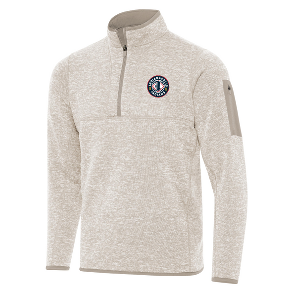 Indianapolis Indians Adult Oatmeal Primary Logo Fortune 1/2 Zip Jacket