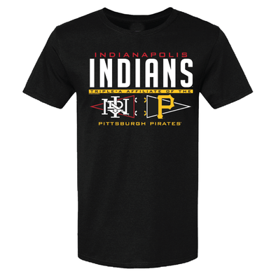 Indianapolis Indians Adult Black Bigeth Affiliate Tee