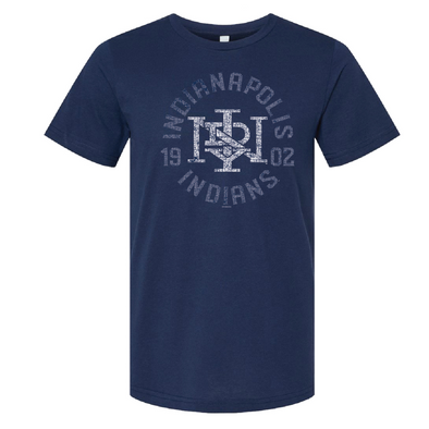 Indianapolis Indians Adult Navy Upright Premium Heather Tee