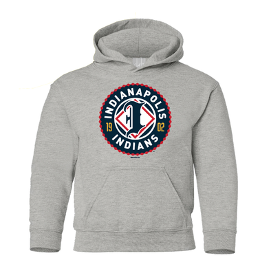 Indianapolis Indians Toddler Grey Primary Logo Hoodie