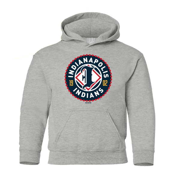 Indianapolis Indians Toddler Grey Primary Logo Hoodie