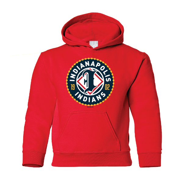Indianapolis Indians Toddler Red Primary Logo Hoodie