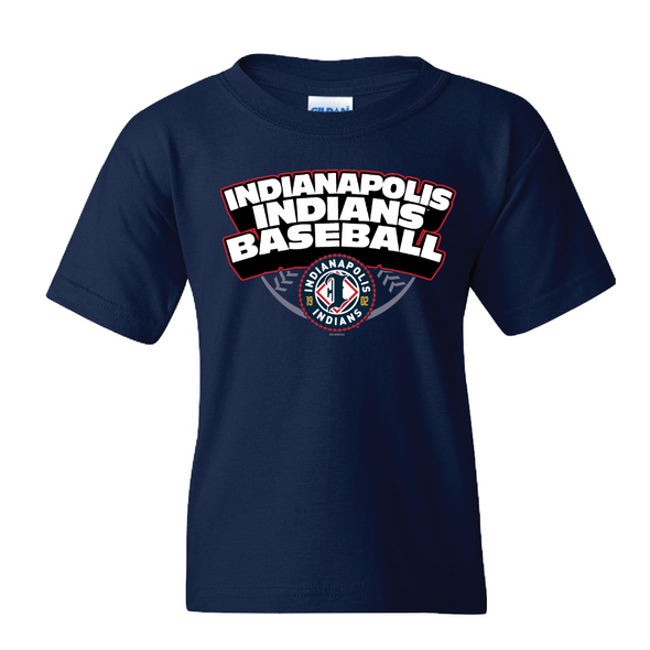 Indianapolis Indians Youth Navy Primary Setzer Tee