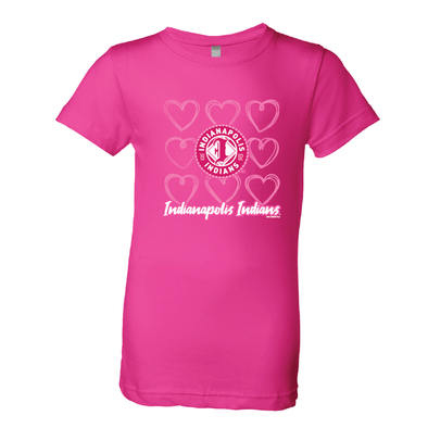 Indianapolis Indians Youth Pink Aurora Heart Tee