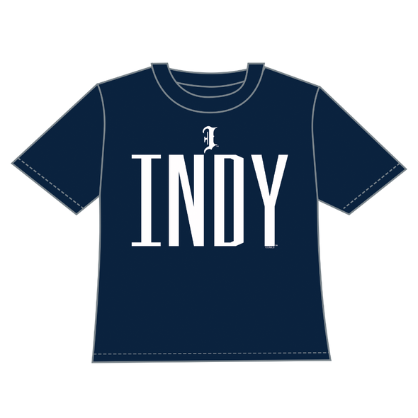 Indianapolis Indians Women's Concepts Sport Navy Medley Cropped Tee