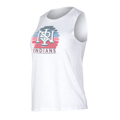 Indianapolis Indians Women's Concepts Sport White Home Cap Infuse Tank Top