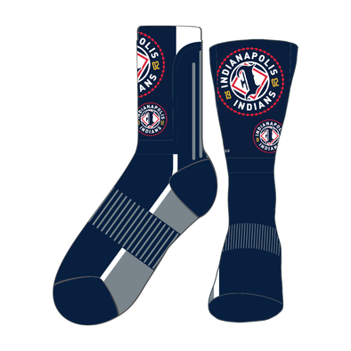 Indianapolis Indians Navy Primary Logo Socks