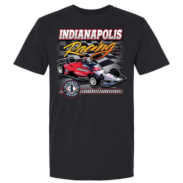 Indianapolis Indians Adult Black INDYCAR Racing Tee