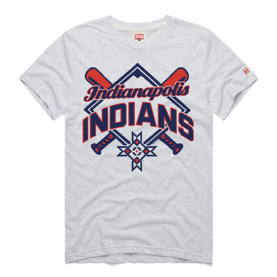 Indianapolis Indians Adult Homage White Native American Heritage Diamond Tee