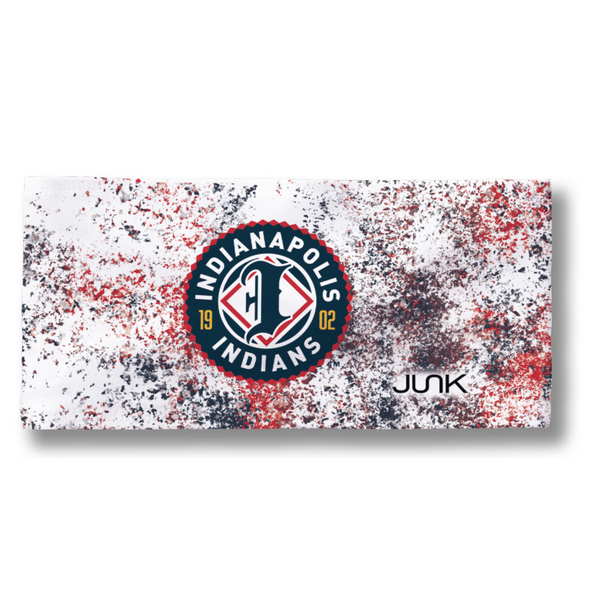 Indianapolis Indians White Primary Logo Splatter JUNK Headband