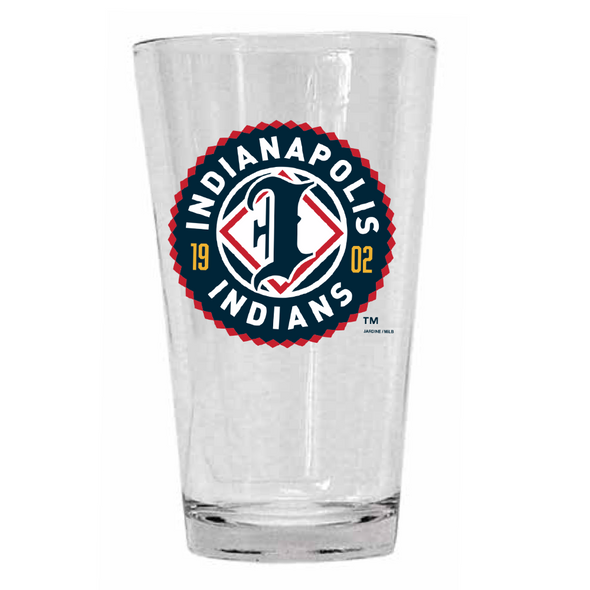 Indianapolis Indians 16oz Primary Logo Pint Glass