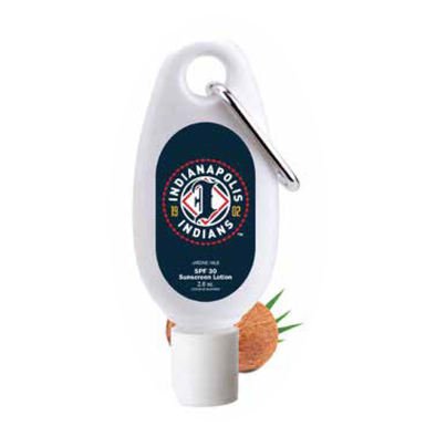 Indianapolis Indians 2oz Sunscreen w/Carabiner