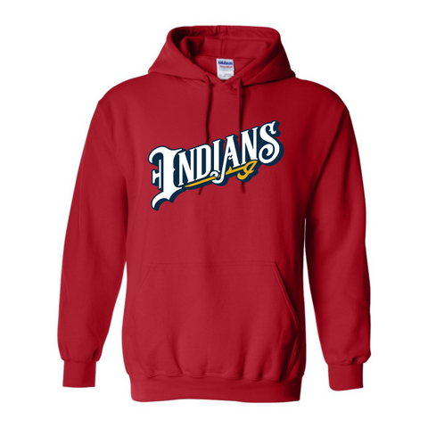 Indianapolis Indians Adult Red Wordmark Hoodie