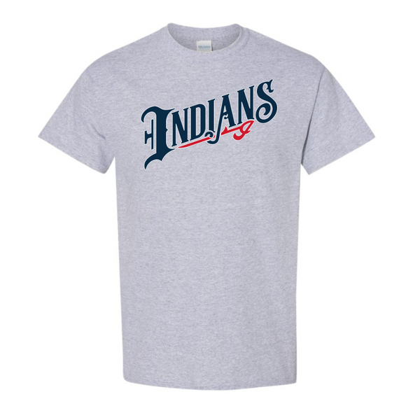 Indianapolis Indians Youth Grey Indians Wordmark Tee