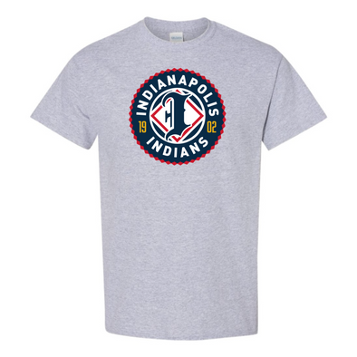 Indianapolis Indians Youth Grey Primary Logo Tee